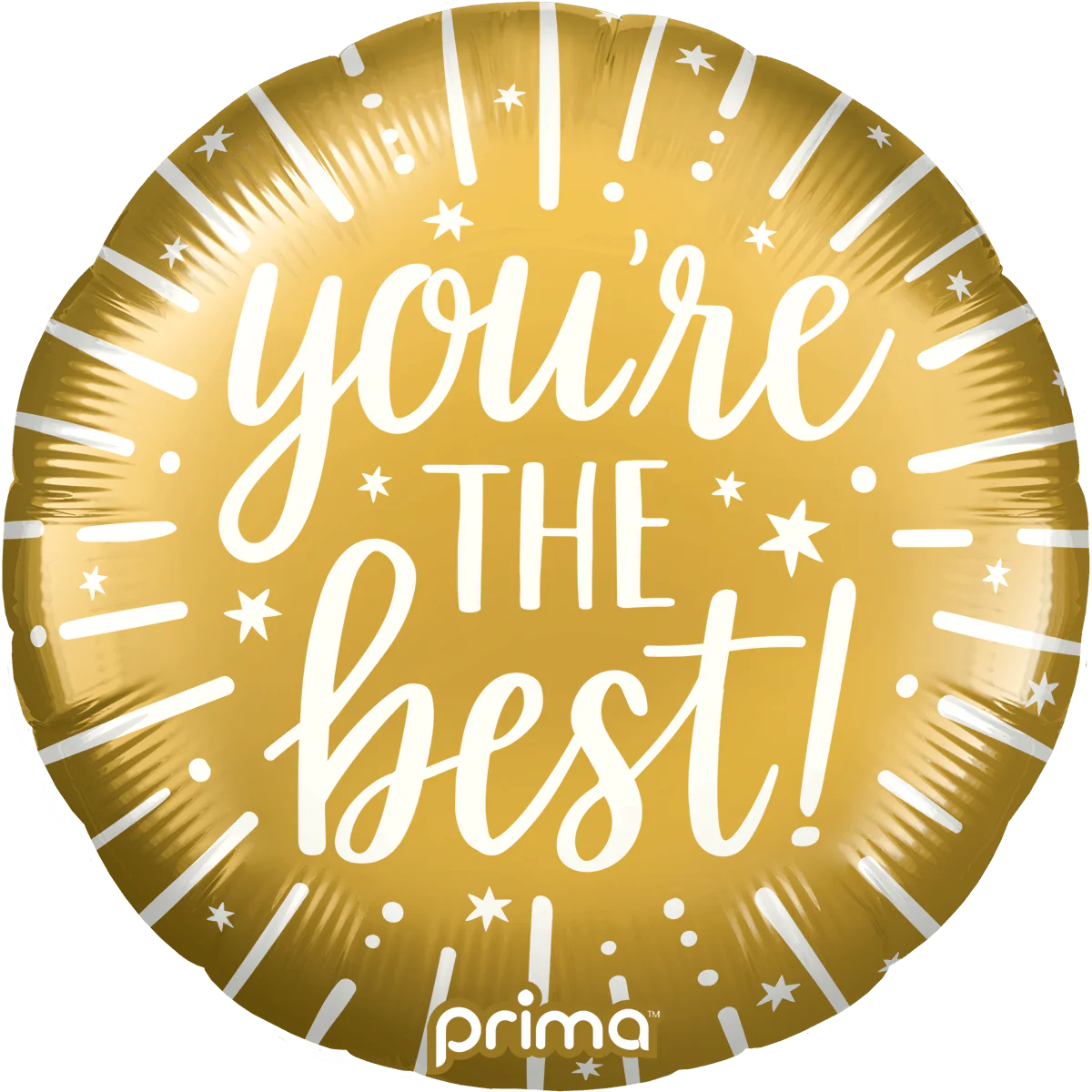 PRIMA 9" Round You're the Best Gold 6ct (AIR-FILL ONLY)